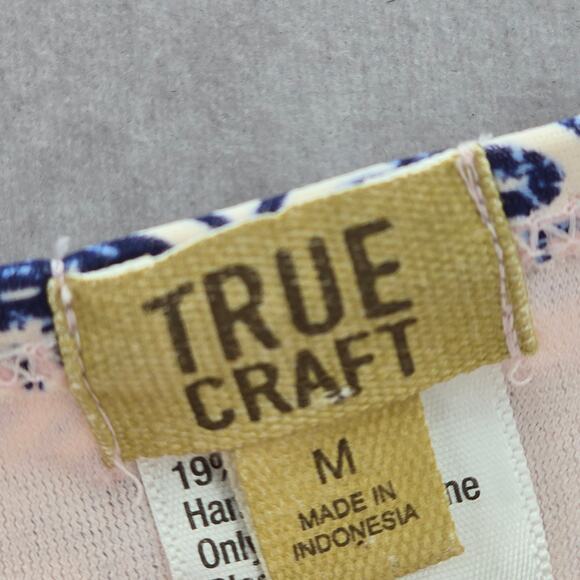 True Craft Blue Floral Bikini Cheeky Bottom Swimwear Medium - Picture 3 of 4